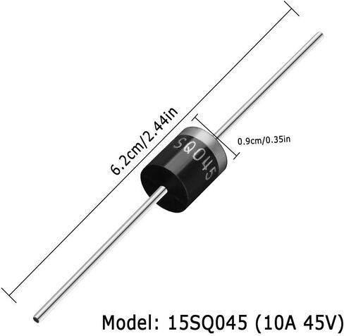 (25 Pcs) SR560 SB560 Schottky Barrier Rectifier Diode 5A 60V 5 Amp 60 Volt Electronic Silicon DO-201AD / DO-27 Axial Diodes in Saudi Arabia