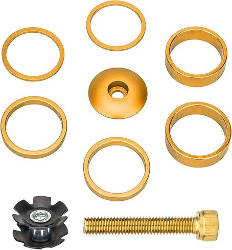 Bicycles Headset Spacer Aluminium Alloy Kits with Stem Top Cap Long Bolts Headset Star Nut Front Fork Stem Spacer Bicycles Headset Spacer in Kuwait