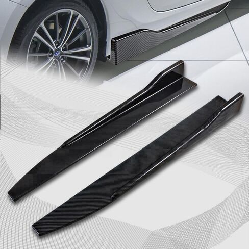 Q1-TECH, 5-Piece Front Bumper Lip+Side Skirt Rocker Winglet Canard Diffuser Wing Compatible with BMW G42 2-Series 220i 230i M240i M-Sport Bumper (2022-2025) Front Spoiler Splitter (Painted Carbon) in Kuwait