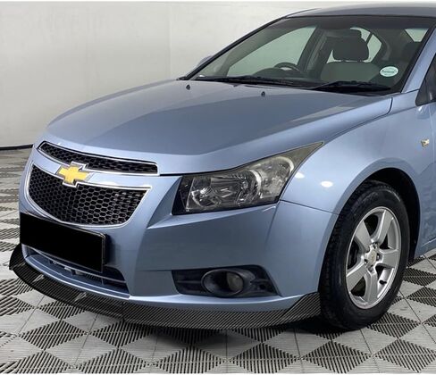 Q1-TECH, 5-Piece Front Bumper Lip + Side Skirt Rocker Winglet Canard Diffuser Wing Compatible with Chevrolet Chevy Cruze 2011-2014, Front Bumper Lip Spoiler Air Chin Body Splitter (Painted White) in Saudi Arabia