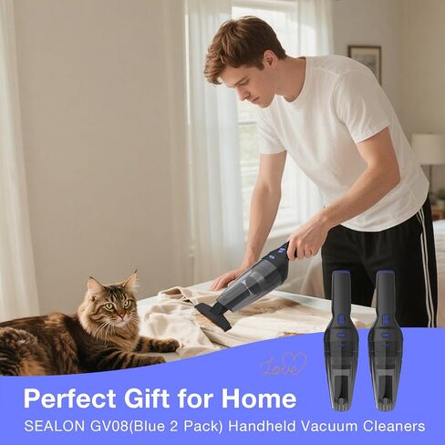 Handheld Vacuum Cordless, Rechargeable Car Vacuum Cleaner with 25 Mins Runtime, Mini Hand Vacuum with 10000 Pa Powerful Suction in Saudi Arabia