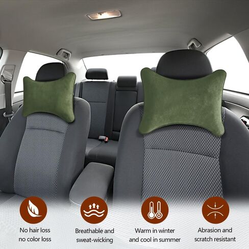Car Headrest Pillow, Soft Comfortable Memory Foam Automotive Neck Pillow Cushion for Neck Pain Pressure Relief, Universal Car Interior Accessories for SUV, Sedan, Truck (Dark Green) in Saudi Arabia