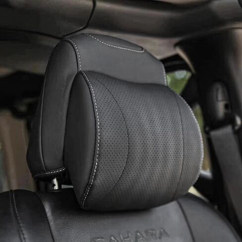 MAIKER Neck Pillows Compatible with Jeep Wrangler JL 4 Door 2018-2024 Gladiator JT Softness Driver Front Seat Headrest Pillow 100% Memory Foam and Breathable Removable Cover, Red Side Rope, 1pc in Saudi Arabia