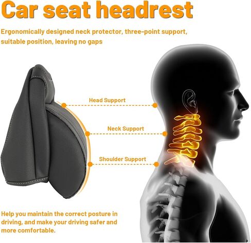 MAIKER Neck Pillows Compatible with Jeep Wrangler JL 4 Door 2018-2024 Gladiator JT Softness Driver Front Seat Headrest Pillow 100% Memory Foam and Breathable Removable Cover, Red Side Rope, 1pc in Saudi Arabia