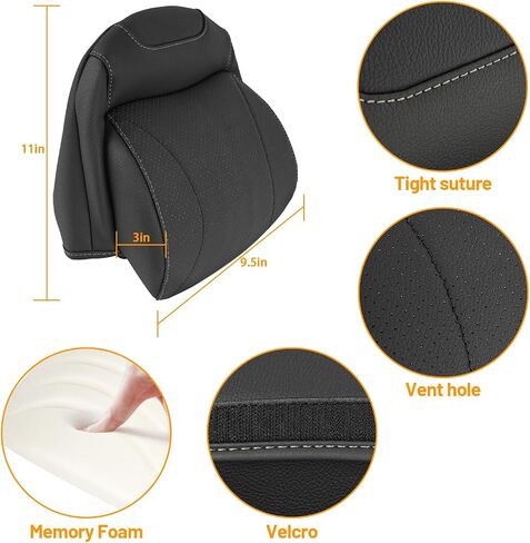 MAIKER Neck Pillows Compatible with Jeep Wrangler JL 4 Door 2018-2024 Gladiator JT Softness Driver Front Seat Headrest Pillow 100% Memory Foam and Breathable Removable Cover, Red Side Rope, 1pc in Saudi Arabia