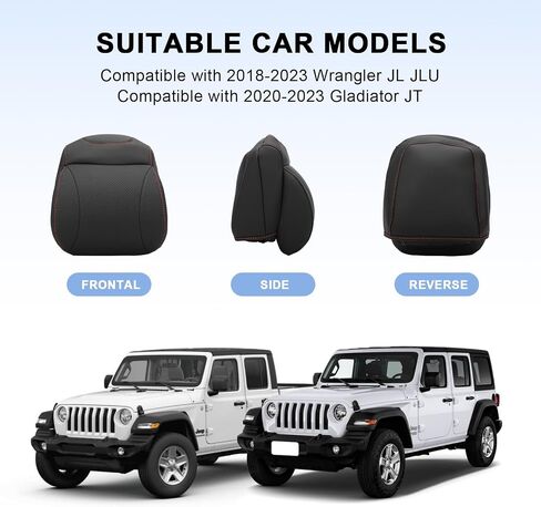 MAIKER Neck Pillows Compatible with Jeep Wrangler JL 4 Door 2018-2024 Gladiator JT Softness Driver Front Seat Headrest Pillow 100% Memory Foam and Breathable Removable Cover, Red Side Rope, 1pc in Saudi Arabia