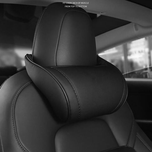 Neck Pillow for Tesla Model 3 Y S X Car Seat Headrest Cushion Neck Headrest 1PC (Black) in Saudi Arabia