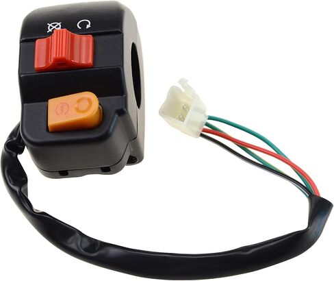 GOOFIT Universal 7/8" Right Handlebar Mount Headlight Switch Button with Ignition Switch Replacement for Motorcycles Electric Bike ATVs Scooters and Snowmobiles in Saudi Arabia