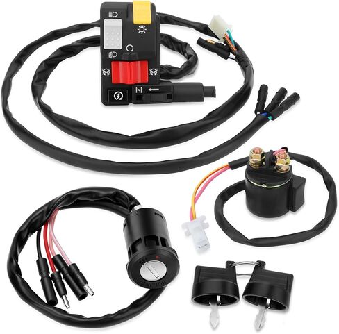 M Mati Handlebar Key Starter Relay Kit لـ Honda Fourtrax 300 2x4/4x4 TRX300/TRX300FW 1996-2000 35200-HM5-850 35020-HM5-A10 35100-HM5-671 in Saudi Arabia