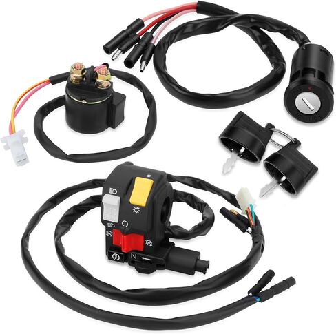 M Mati Handlebar Key Starter Relay Kit لـ Honda Fourtrax 300 2x4/4x4 TRX300/TRX300FW 1996-2000 35200-HM5-850 35020-HM5-A10 35100-HM5-671 in Saudi Arabia