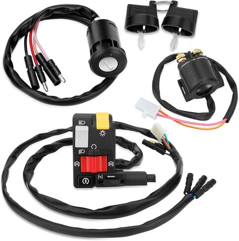 M Mati Handlebar Key Starter Relay Kit لـ Honda Fourtrax 300 2x4/4x4 TRX300/TRX300FW 1996-2000 35200-HM5-850 35020-HM5-A10 35100-HM5-671 in Saudi Arabia