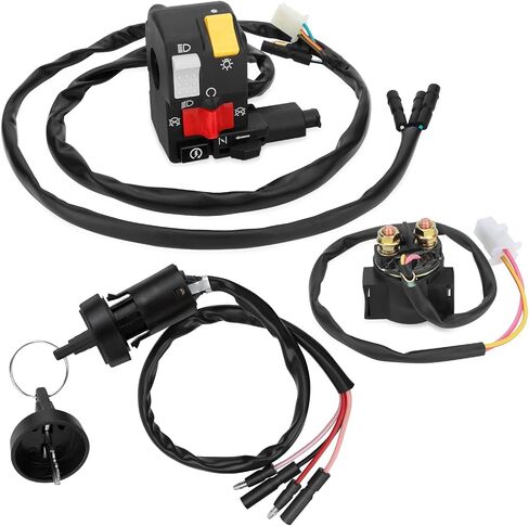 M Mati Handlebar Key Starter Relay Kit لـ Honda Fourtrax 300 2x4/4x4 TRX300/TRX300FW 1996-2000 35200-HM5-850 35020-HM5-A10 35100-HM5-671 in Saudi Arabia