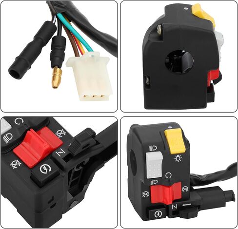 M Mati Handlebar Key Starter Relay Kit لـ Honda Fourtrax 300 2x4/4x4 TRX300/TRX300FW 1996-2000 35200-HM5-850 35020-HM5-A10 35100-HM5-671 in Saudi Arabia