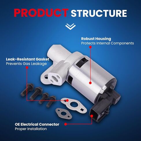 MOCA EGR Valve 911-125 Compatible with 2007-2010 for Chrysler Sebring 3.5L, 2007-2011 for Dodge Nitro 4.0L, 2009-2010 for Volkswagen Routan 4.0L, 2008-2010 for Chrysler Town & Country 4.0L in Kuwait