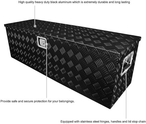 Tool Box 44" Heavy Duty Black Aluminum Truck Storage+Handle Rear for Lincoln for Navigator 1998-2001,for Land Rover for Discovery 1997-2002 for Freelander 2002 for Rover 1995-2002 in Saudi Arabia