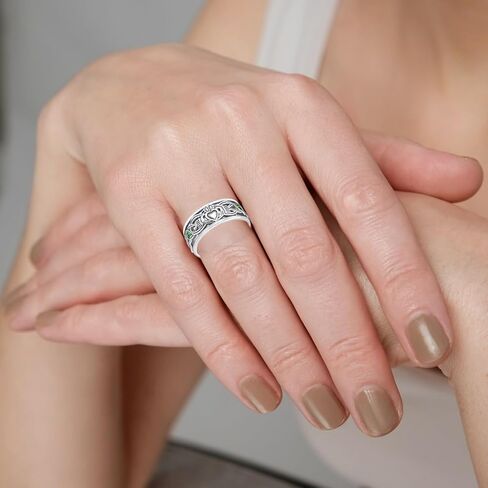 Claddagh Celtic Knot Band Rings for Men Women 925 Sterling Silver Irish Claddagh Ring For Women Men in Saudi Arabia