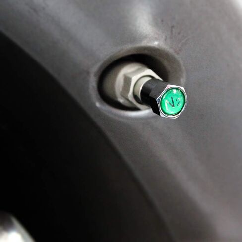 Senzeal 5X Tire Valve Stem Caps, Car Auto Tire Valve Cap N2 Nitrogen Sign Logo on The Top for Car Bike Motorbike Dust Caps Tire in Saudi Arabia