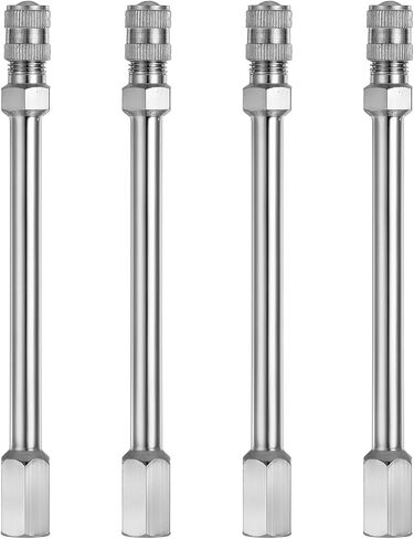 4 PCS صمام تمديد الجذعية ، 4inch 100 مم صمام الإطارات صمام الإطارات امتداد ، صمام العجلة امتداد القضيب قبعات الجذعية لسيارات الشاحنات الدراجات النارية RV. in Kuwait