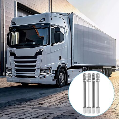 4 PCS صمام تمديد الجذعية ، 4inch 100 مم صمام الإطارات صمام الإطارات امتداد ، صمام العجلة امتداد القضيب قبعات الجذعية لسيارات الشاحنات الدراجات النارية RV. in Kuwait