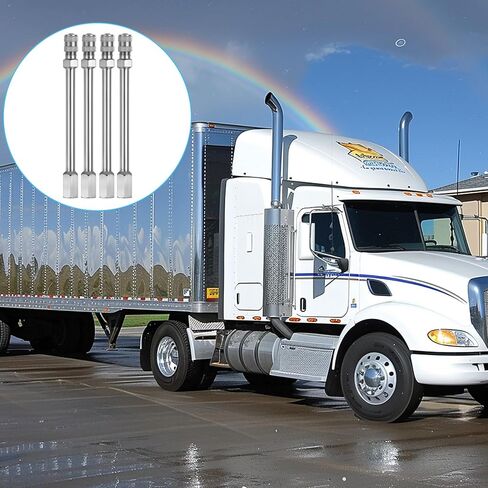 4 PCS صمام تمديد الجذعية ، 4inch 100 مم صمام الإطارات صمام الإطارات امتداد ، صمام العجلة امتداد القضيب قبعات الجذعية لسيارات الشاحنات الدراجات النارية RV. in Kuwait