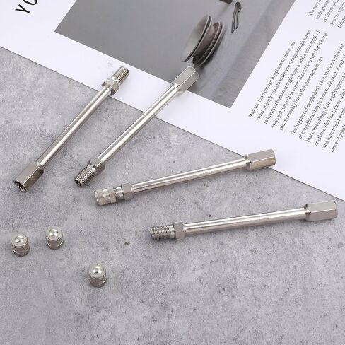 4 PCS صمام تمديد الجذعية ، 4inch 100 مم صمام الإطارات صمام الإطارات امتداد ، صمام العجلة امتداد القضيب قبعات الجذعية لسيارات الشاحنات الدراجات النارية RV. in Kuwait