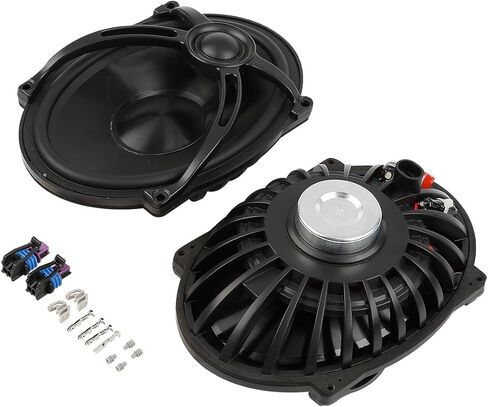 Vivid Black Hard Saddlebag w/5 x 7 inch speaker Lids (Speakers Included) For 1993-2013 Harley Davidson Touring Road Glide FLTRX Electra Glide FLHT Road King FLHR Street Glide FLHX models in Kuwait