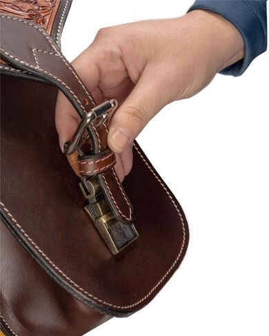 Schneiders Tooled Leather Trail Horn Bag | Durable Hand-Tooled Argentine Leather | Convenient Trail Storage for Essentials | Perfect for Western Saddles in Saudi Arabia