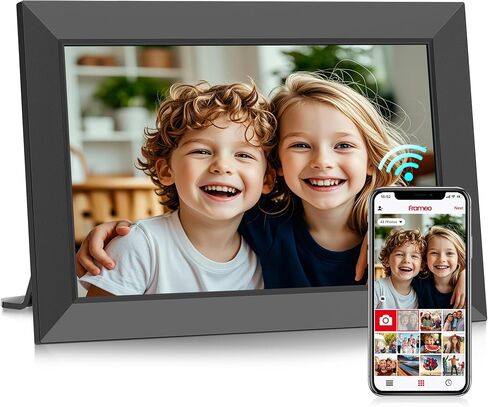 Frameo Wifi Digital Picture Frame, Smart Cloud Electronic Photo Frame with 10.1 Inch HD IPS Touch Screen 32GB Storage Auto Rotate Wall Mountable Share Photos/Videos from Phone Anytime Anywhere in Saudi Arabia