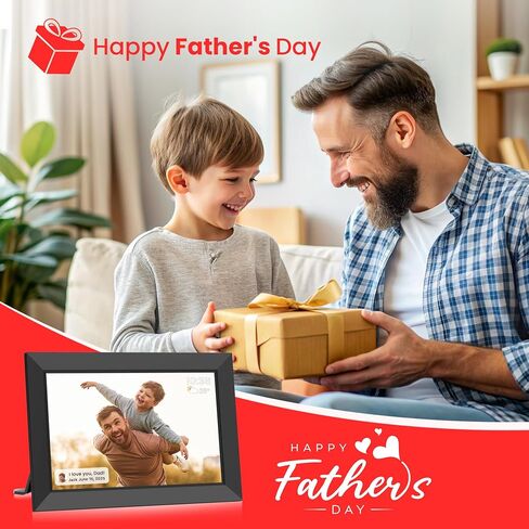 Frameo Wifi Digital Picture Frame, Smart Cloud Electronic Photo Frame with 10.1 Inch HD IPS Touch Screen 32GB Storage Auto Rotate Wall Mountable Share Photos/Videos from Phone Anytime Anywhere in Saudi Arabia