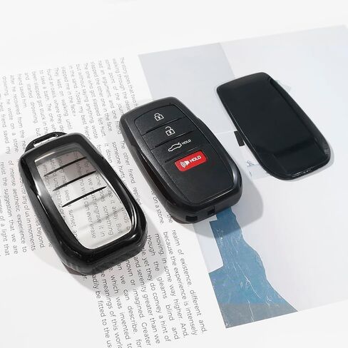 لتغطية Toyota Key Fob for 2025 Camry 2020-2025 RAV4 2019-2025 LAND CRARISER KEY Shell Case for 2021-2025 SIENNA VENZA HILUX GRAND HIVELANDER TUNDRA COROLLA BZ4X PRIUS (Black ، 1PC) in Kuwait