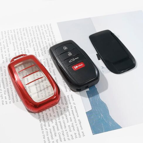 for Toyota Key Fob Cover for 2025 Camry 2020-2025 Rav4 2019-2025 Land Cruiser Key Shell Case for 2021-2025 Sienna Venza Hilux Grand Highlander Tundra Corolla bZ4X Prius (Black, 1PC) in Saudi Arabia