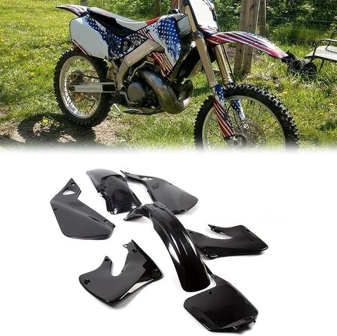 مجموعة بلاستيك دراجة نارية سوداء كاملة متوافقة مع 1997 1998 1999 Honda CR250 CR250R in Saudi Arabia