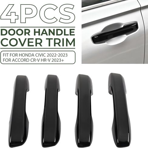 4Pcs Door Handle Cover Trim Exterior Side Door Handle Protector Cover Anti-Scratch Decoration Accessories for Nissan for Altima 2013-2018, Glossy Black in Kuwait