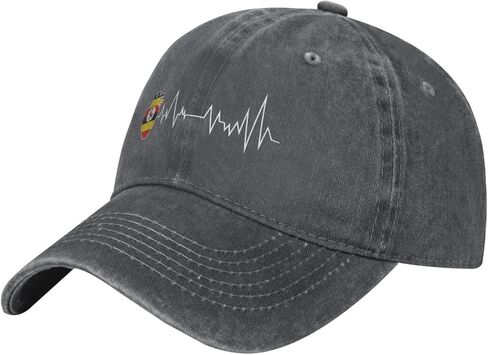Heartbeat of The Uganda Flag for Ugandan Pride Stylish Carbon-Colored Water-Resistant Denim Cowboy Hat Outdoor Adventures All Seasons1 in Kuwait
