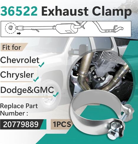 36522 مشبك العادم متوافق مع شيفروليه تاهو سيلفرادو 1500 ل GMC Sierra 1500 Yukon Parts استبدال 20779889 in Saudi Arabia