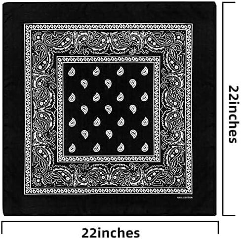 22 "x22" 100 ٪ من القطن بيزلي المطبوعة عصابات كبيرة الأزياء السميكة أزياء أزياء الأزياء للرجال والنساء in Kuwait