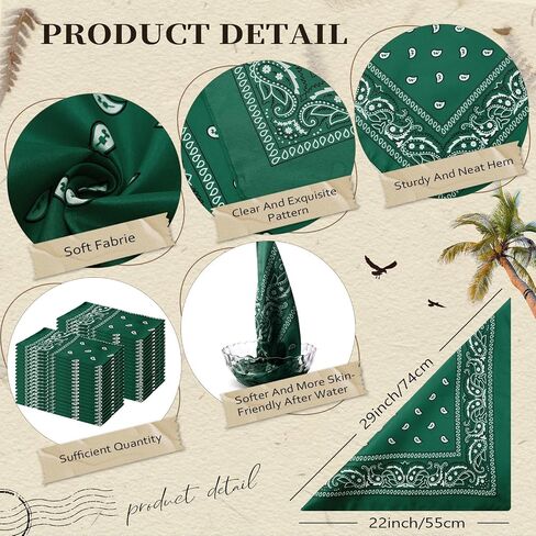 Suhine 200 Pcs Bandanas Bulk 22 x 22 Inch Paisley Bandanas Multi Purpose Outdoor Scarf Headband Handkerchief for Men Women in Saudi Arabia