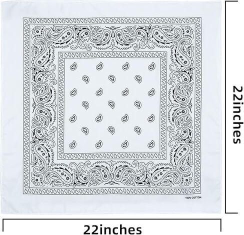 22 "x22" 100 ٪ من القطن بيزلي المطبوعة عصابات كبيرة الأزياء السميكة أزياء أزياء الأزياء للرجال والنساء in Kuwait
