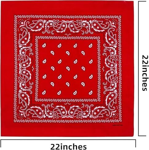 22 "x22" 100 ٪ من القطن بيزلي المطبوعة عصابات كبيرة الأزياء السميكة أزياء أزياء الأزياء للرجال والنساء in Kuwait