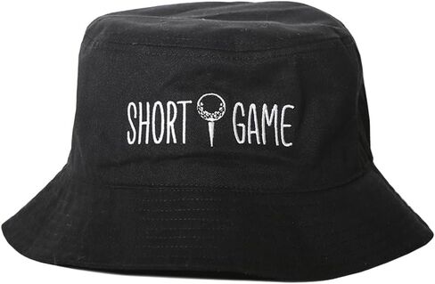 Short Game – Bucket Hats for Men, Lightweight Breathable Cotton Blend Hat, Adjustable Fit Black Bucket Hat for Sun Protection & Golf Comfort in Saudi Arabia