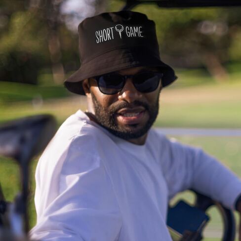 Short Game – Bucket Hats for Men, Lightweight Breathable Cotton Blend Hat, Adjustable Fit Black Bucket Hat for Sun Protection & Golf Comfort in Saudi Arabia