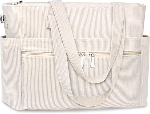 حقيبة كتف نسائية من BKNOOU حقيبة كتف كبيرة مع جيوب بسحاب وحقيبة يد للسفر والعمل والاستخدام اليومي in Kuwait