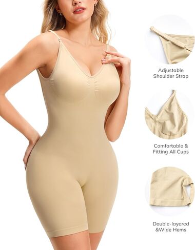 Backless Shapewear Bodysuits For Women Tummy Control Seamless Faja Body Shaper Slimming Full Body Suits in Saudi Arabia
