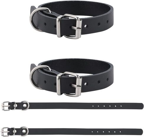 GORGECRAFT 4PCS Cowhide Stirrup Straps with Metal Buckle 12 Inch Adjustable Leather Bike Basket Front Handlebar Storage Straps ID Card Hanging Accessory for Adult Dog Pet Travel Luggage Suitcase Black in Saudi Arabia