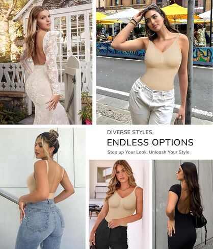 Backless Shapewear Bodysuits For Women Tummy Control Seamless Faja Body Shaper Slimming Full Body Suits in Saudi Arabia