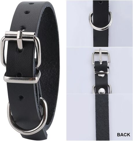 GORGECRAFT 4PCS Cowhide Stirrup Straps with Metal Buckle 12 Inch Adjustable Leather Bike Basket Front Handlebar Storage Straps ID Card Hanging Accessory for Adult Dog Pet Travel Luggage Suitcase Black in Saudi Arabia