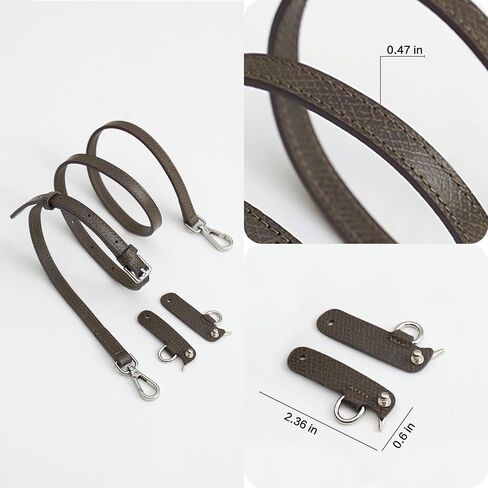 Upgraded Leather Purse Straps for Longchamp Mini Bag Conversion Kit, Bag Shoulder Strap Replacement Crossbody (Earth color, Mini) in Kuwait