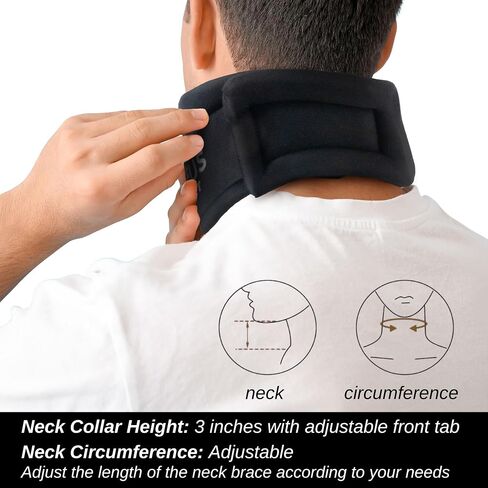 Neck Brace for Sleeping - Neck Support, Cervical Collar, Adjustable, Neck Traction Device, Comfortable and Supportive for Day and Night - 4 Inch in Saudi Arabia