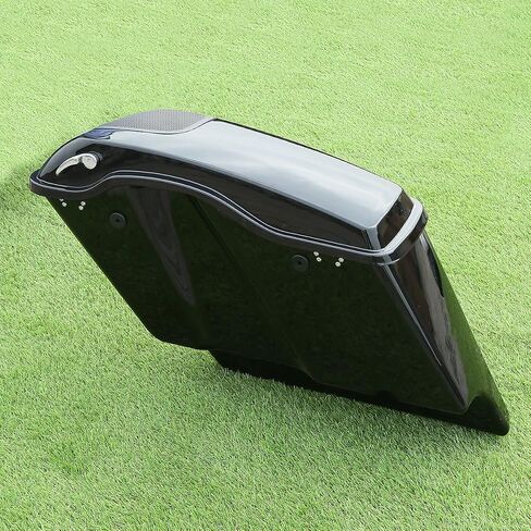 TCT-MOTORPARTS 5'' Stretched Saddlebag w/6x9 Speaker Lid Cutouts Fit For Harley 2014-2023 Touring Models FLT, FLHT, FLHTCU, FLHRC, Road King, Road Glide, Street Glide, Electra Glide Vivid Black in Saudi Arabia