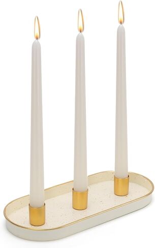 Candlesticks Metal Candle Holder Tray with 4 Magnetic Candlestick Holders Macaron Pillar Candleholders,Candlesticks are Decorated As Wedding, Banquet, Party in Kuwait